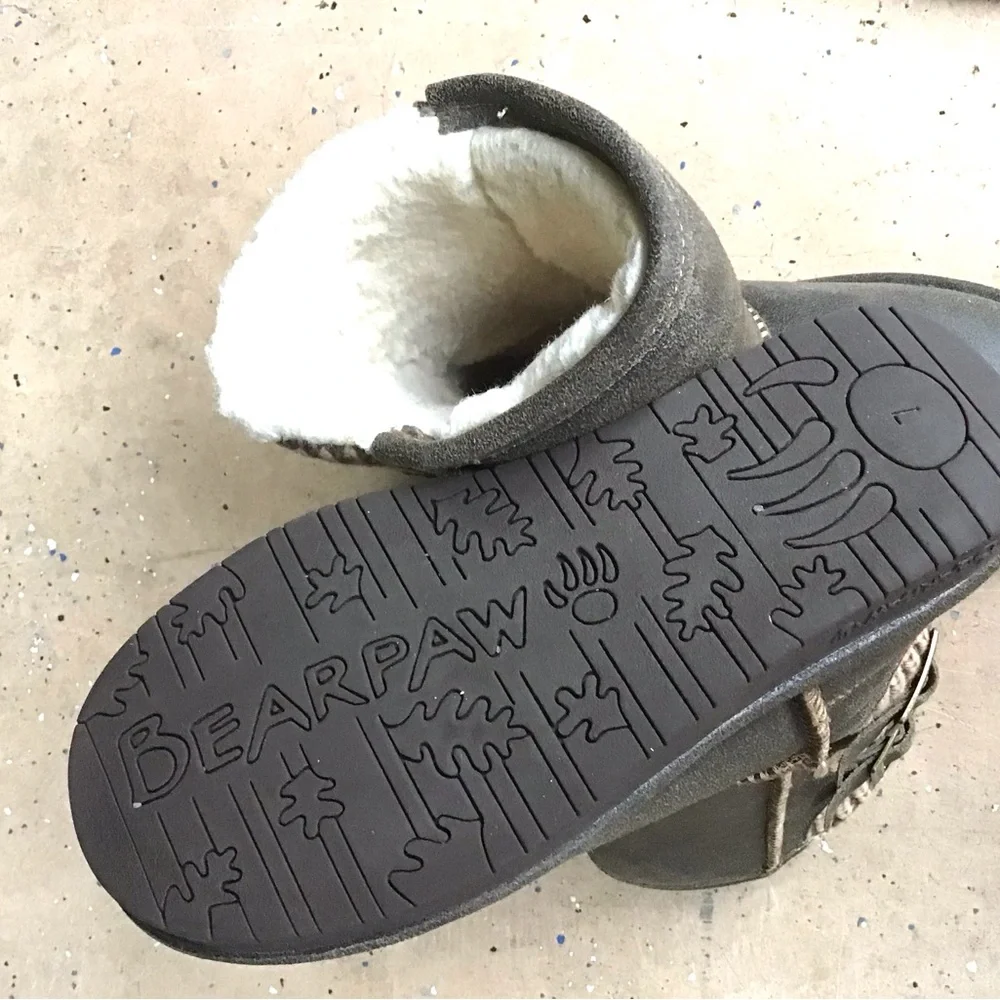 BEARPAW Leather /Knit Winter Boots